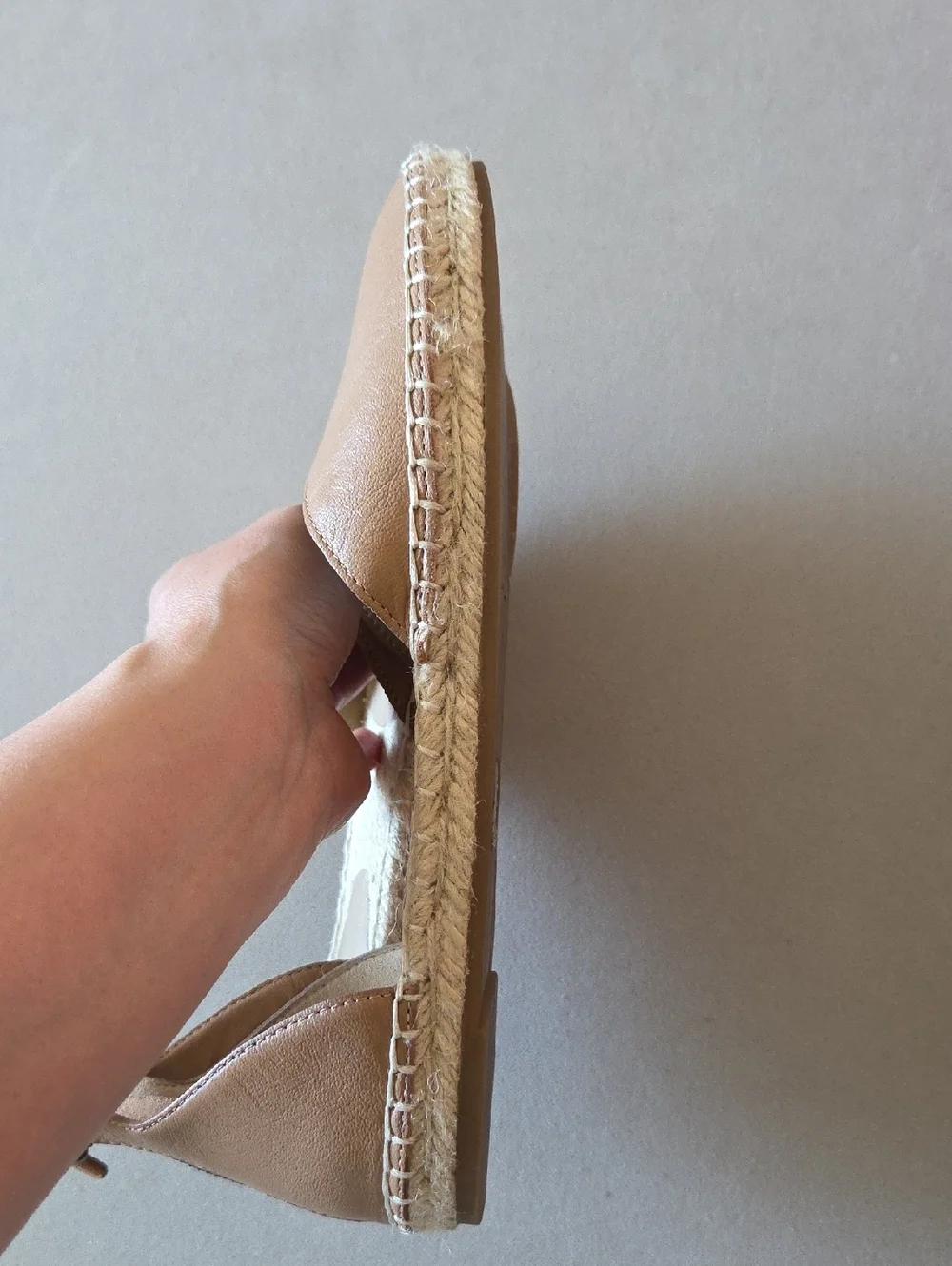 Eileen Fisher Tan Lala Leather Ankle-Strap Espadrille Vacay Summer Travel Size 7